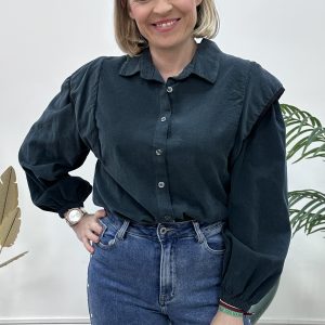 Camisa micropana bicolor gris
